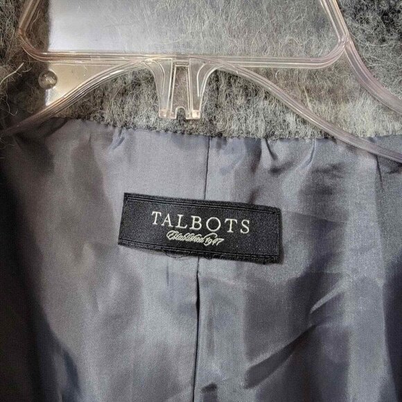 Talbots Jacket Full Zip with Collar Womens Medium Gray Pockets Blended Materials - Picture 7 of 10
